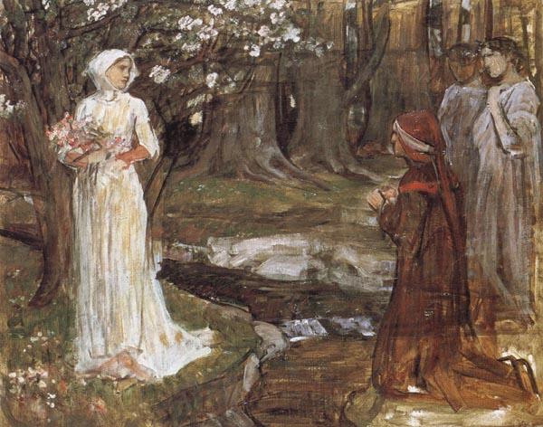 John William Waterhouse Dante and Beatrice Norge oil painting art